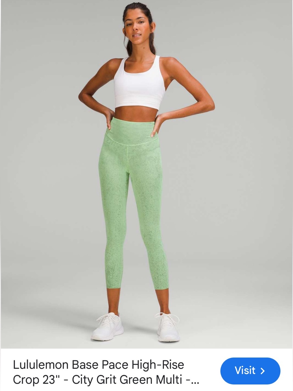 lululemon athletica Green Marble-Print High-Rise Leggings